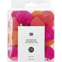 Pom-Pom Set – 24 Set Neon Mix, Rico