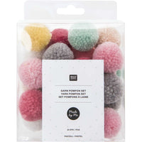 Rico Pompon Set Pastell Mix